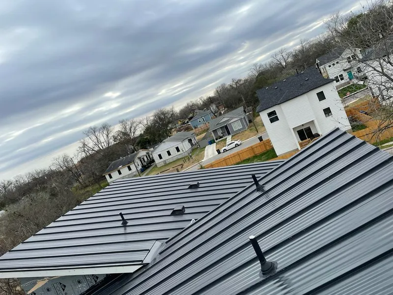 Standing seam metal roof panels with vents for Skylight Repair in Commerce City
